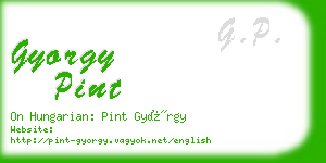 gyorgy pint business card